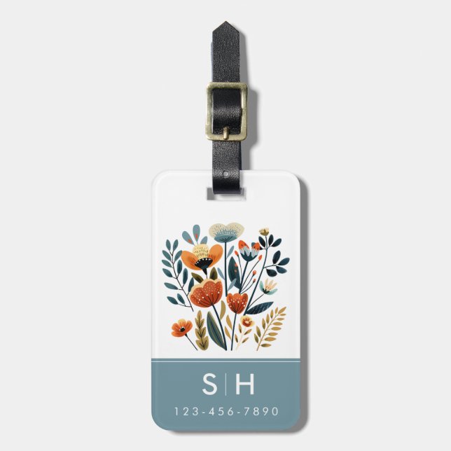 Flower Vase Luggage Tag (Front Vertical)