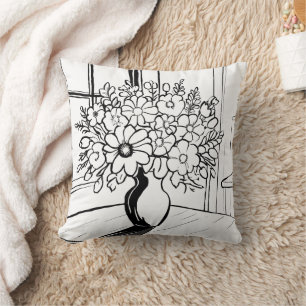 Flower Vase Modern Minimalist Bouquet Cushion