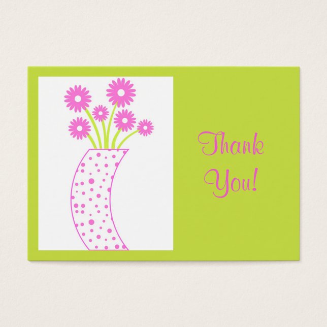 Flower vase Thank You! - Card (Front)
