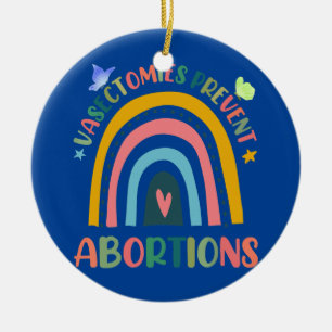 Flower Vasectomies Prevent Abortion Rainbow Cute Ceramic Tree Decoration