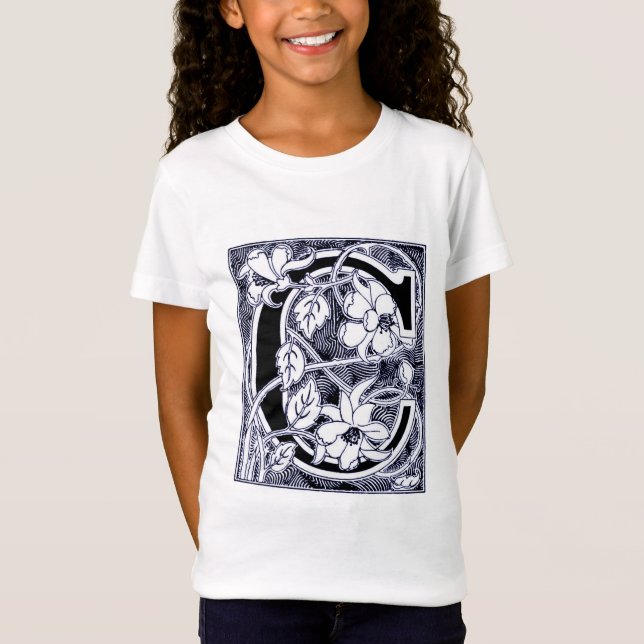 Flower Vine Letter 'C' - Shirt (Front)