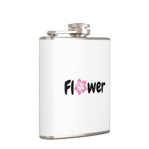 Flower Vinyl Wrapped Flask