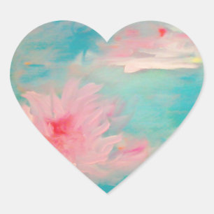 Flower Water Heart Sticker