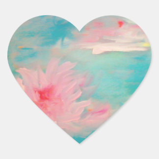 Flower Water Heart Sticker
