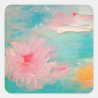 Flower Water Square Sticker