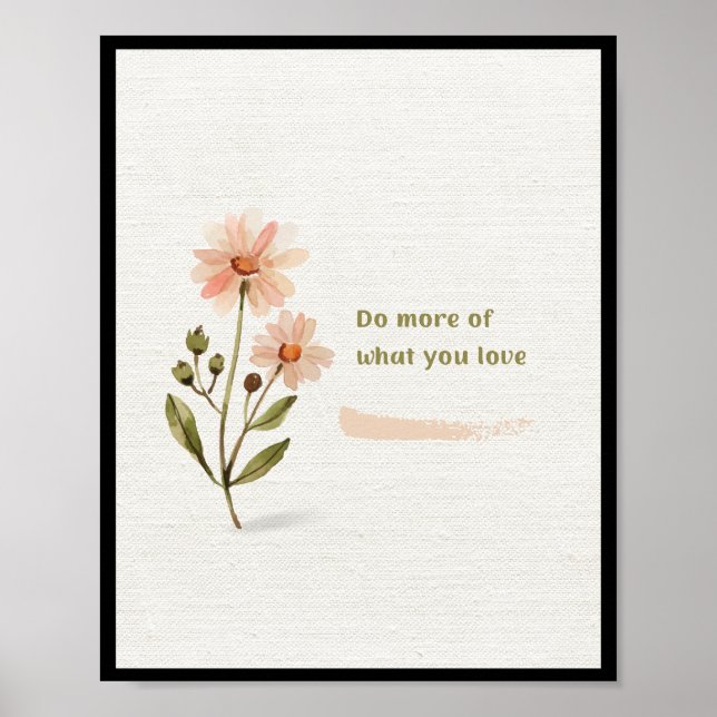 Flower Watercolor Canvas Poster (Front)