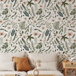 Flower Watercolor Floral Botanical Pattern Wallpaper