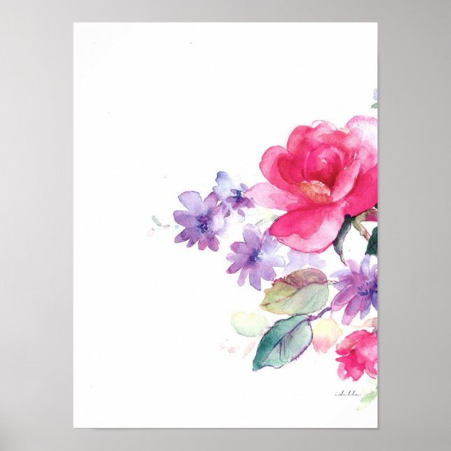 flower watercolor print (Front)