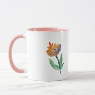 Flower Watercolor Ringer Combo Mug