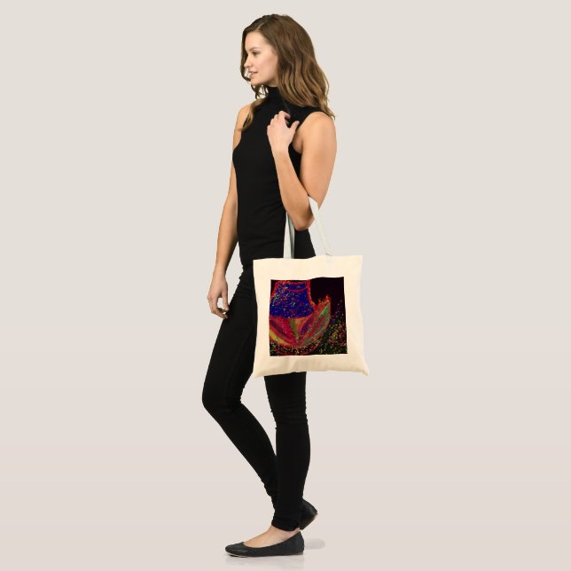 Flower Wearing a Hat Tote Bag (Front (Model))