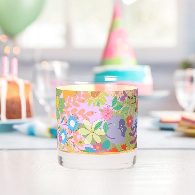 Flower Wedding Whiskey Glass (Insitu (Birthday))