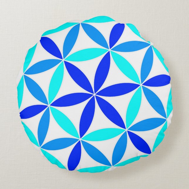 Flower wheel round cushion (Back)