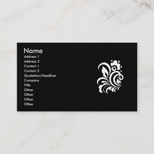 flower_white business card (Front)