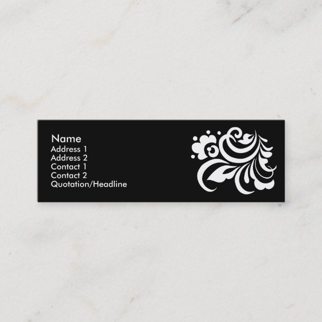 flower_white mini business card (Front)