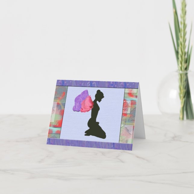 Flower Winged Fairy Note Card (Front)