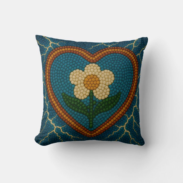 Flower with Beads and Thunder Cushion (Front)