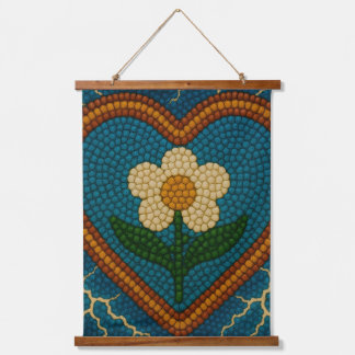Flower with Beads and Thunder Hanging Tapestry