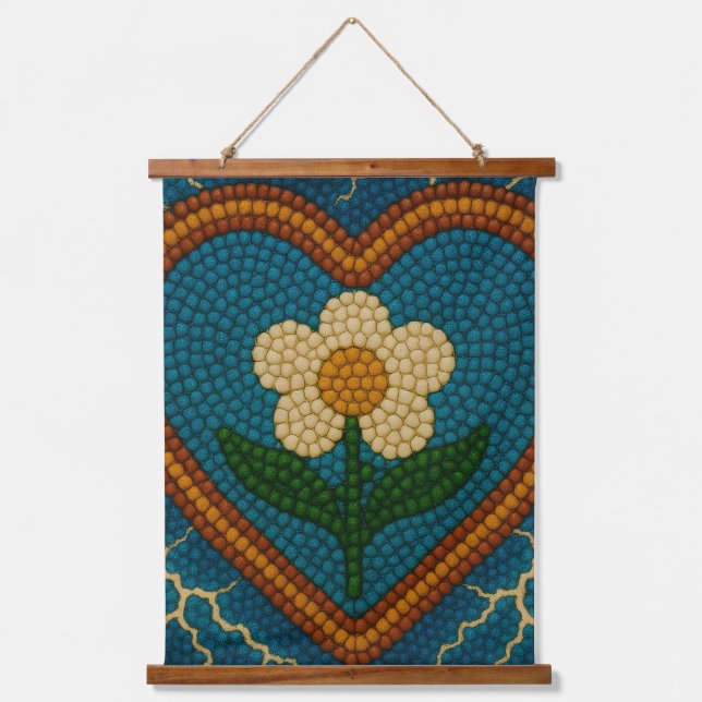 Flower with Beads and Thunder Hanging Tapestry (Front)