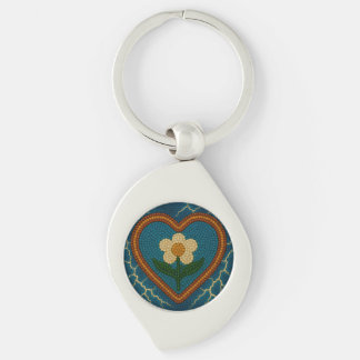 Flower with Beads and Thunder Key Ring