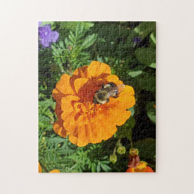 Flower with bee summer jigsaw puzzle (Vertical)