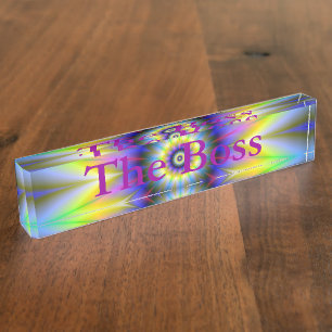 Flower Within The Flower Desk Nameplate