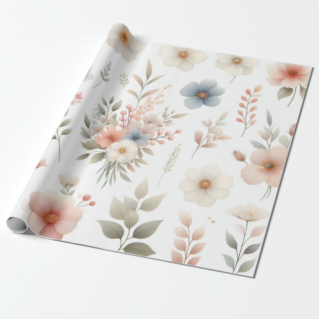 flower wrapping paper (Unrolled)