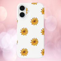 Flower Yellow Hand Drawn Pattern