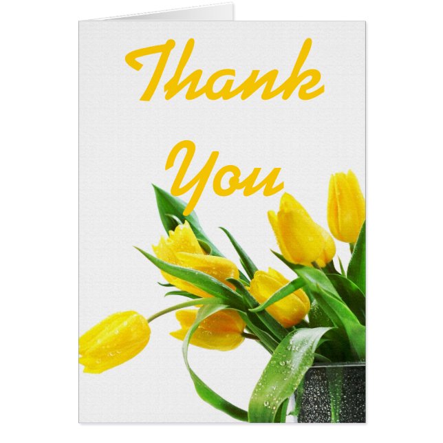 Flower Yellow Tulips Multi purpose Announcements (Front)