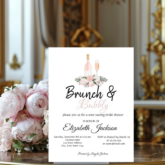 Floweral Brunch & Bubbly Bridal Shower Invitation (Creator Uploaded)