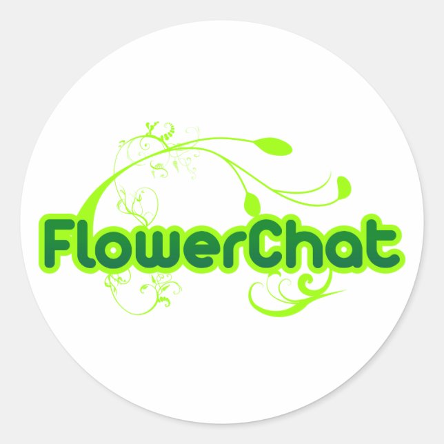 FlowerChat 3" Sticker (Front)