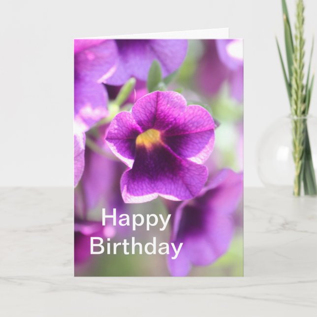 Flowered Birthday Card (Front)