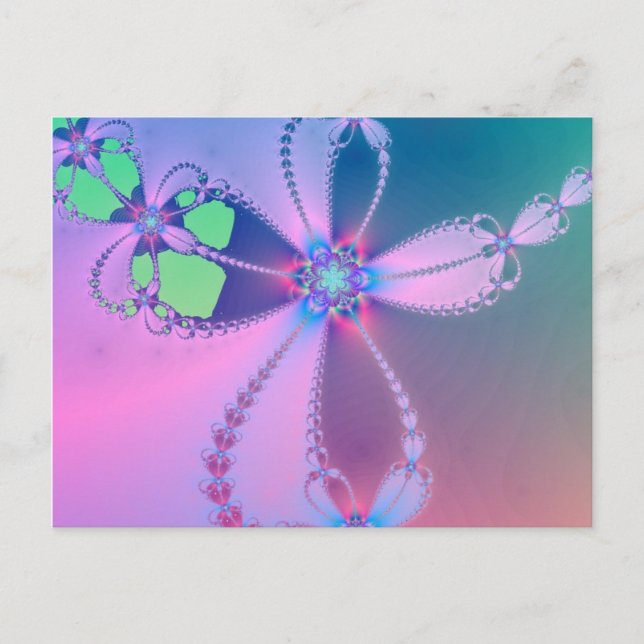 Flowered Cross Postcard (Front)