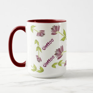 Flowered Design Print Mug