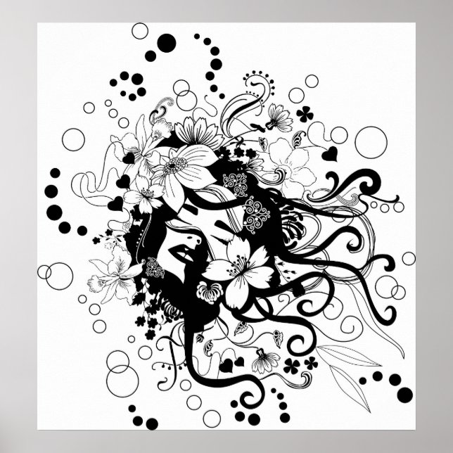 Flowered face poster (Front)