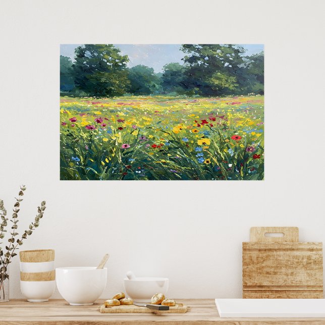 Flowered field poster (Kitchen)