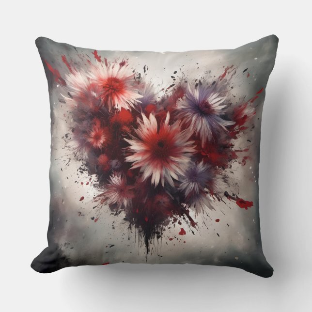 Flowered Heart Cushion (Front)