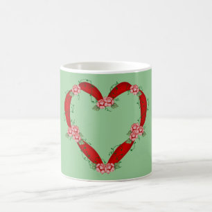 Flowered Heart Mug