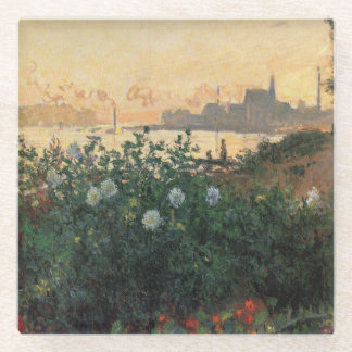 Flowered Riverbank, Argenteuil - Claude Monet Glass Coaster