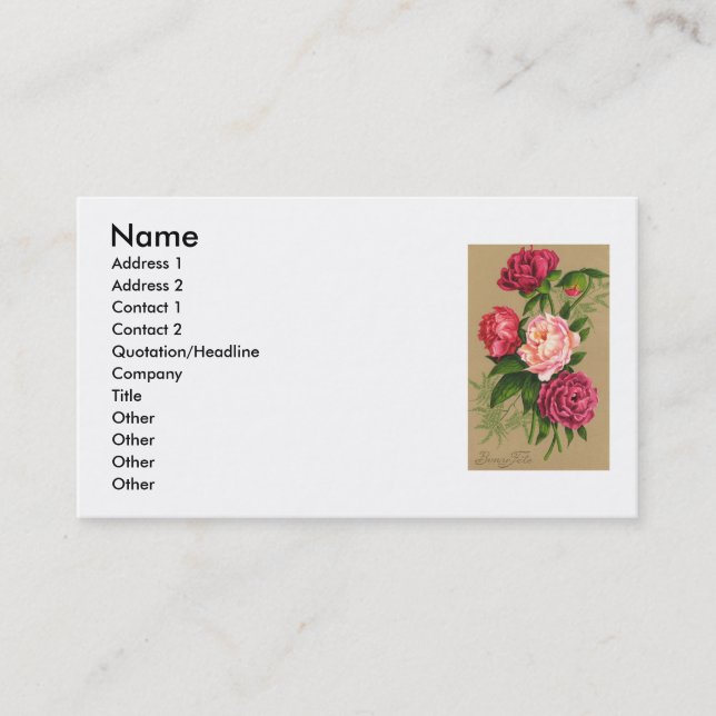 Floweres Business Card (Front)