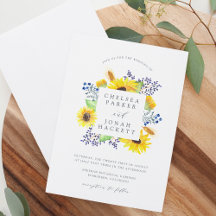 Flowerfields Frame Wedding Invitation