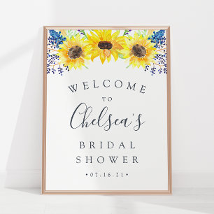 Flowerfields   Sunflower Bridal Shower Welcome Poster
