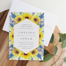 Flowerfields Watercolor Sunflower Floral Wedding