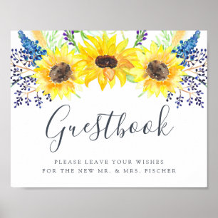 Flowerfields Wedding Guestbook Sign