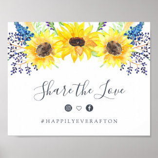 Flowerfields Wedding Hashtag Sign