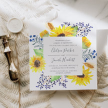 Flowerfields Wedding Invitation | Square