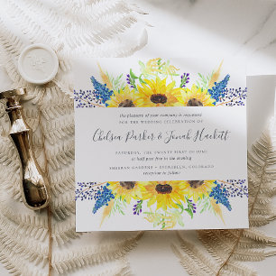Flowerfields Wedding Invitation Square