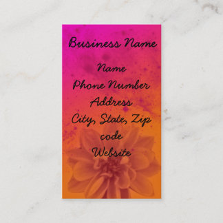 flowerfrontpink, Business Name, Name Phone Numb... Card