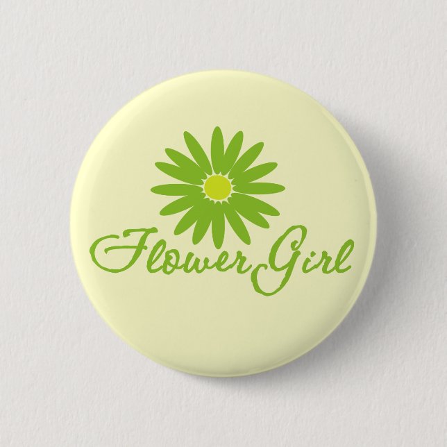 Flowergirl Daisy 6 Cm Round Badge (Front)