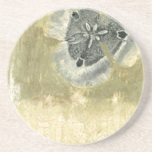 Flowerhead Abstract with Glazed Texture Coaster