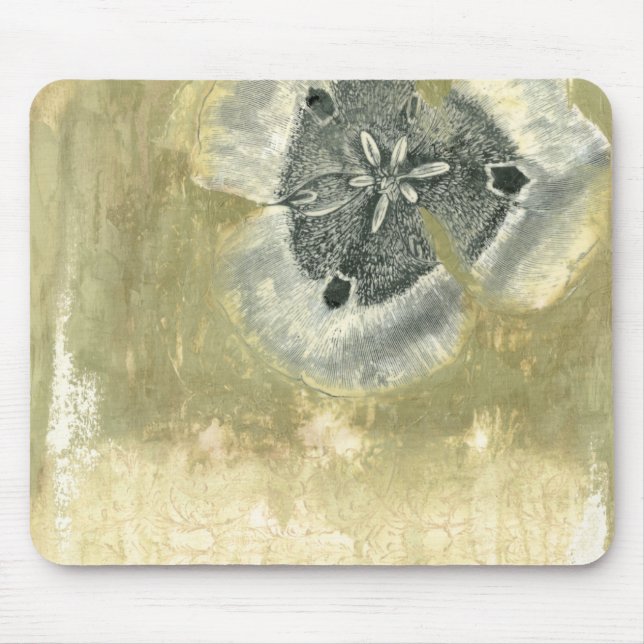 Flowerhead Abstract with Glazed Texture Mouse Pad (Front)